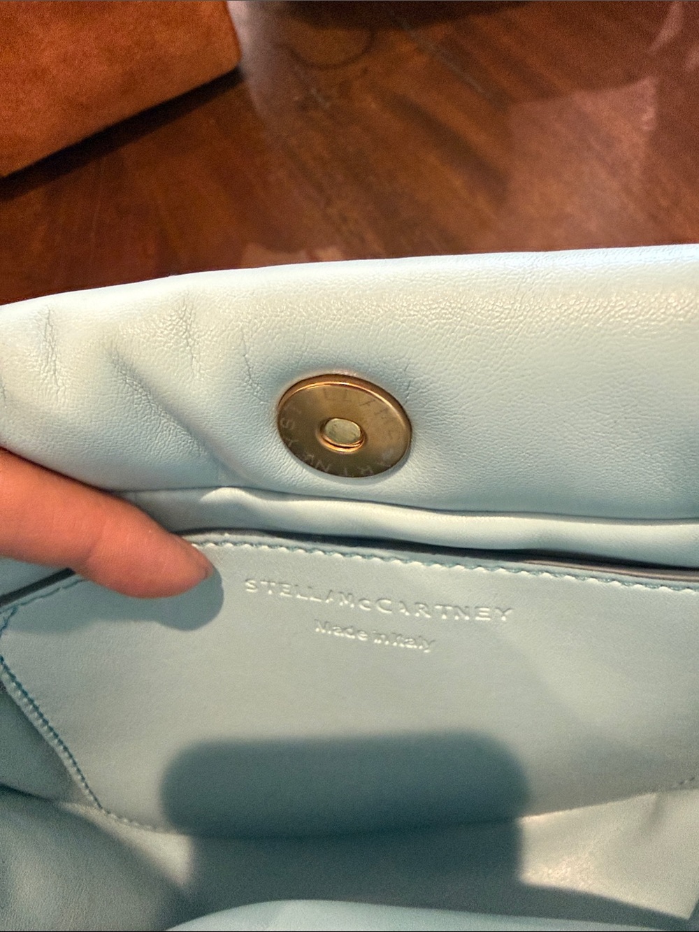 Stella McCartney Pale Blue Braided Chain Shoulder Bag - Picture 2 of 8